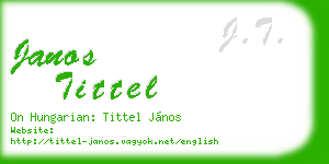 janos tittel business card